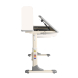 Комплект Anatomica Genius парта + кресло + надстройка + выдвижной ящик + подставка для книг белый/серый с зеленым креслом Armata