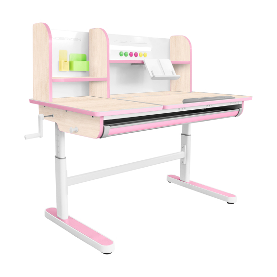 Детский стол Kinderzen Gaudi Plus клен/розовый