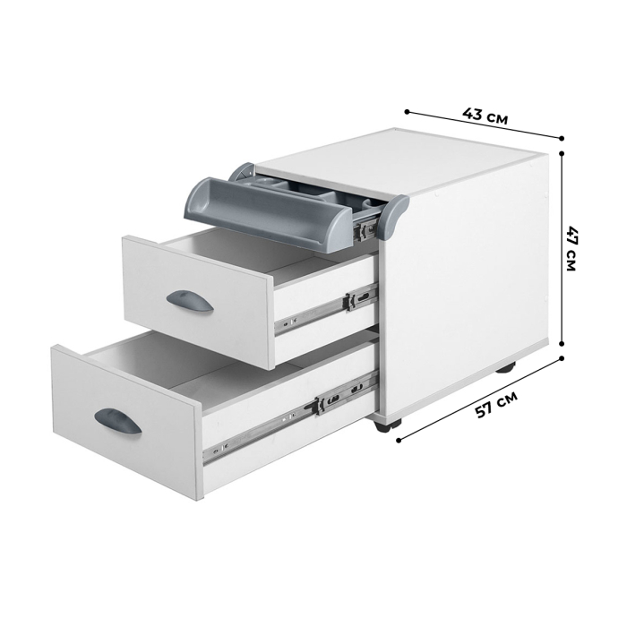 Характеристики Тумба Дэми ТУВ-09 подкатная на 2 ящика с пеналом Характеристики Тумба Дэми ТУВ-09 подкатная на 2 ящика с пеналом